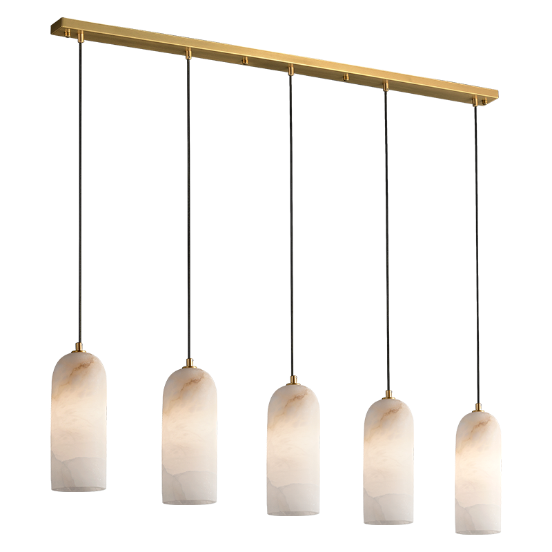 modern art long Kitchen restaurant Villa interior decoration luxury marble chandelier lighting